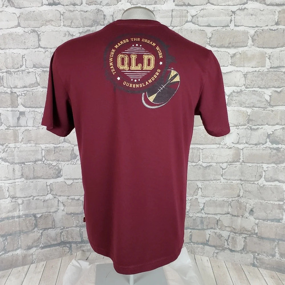 QLD  Maroons Queensland Australia Men's Rugby Burgundy Large - Picture 4 of 8